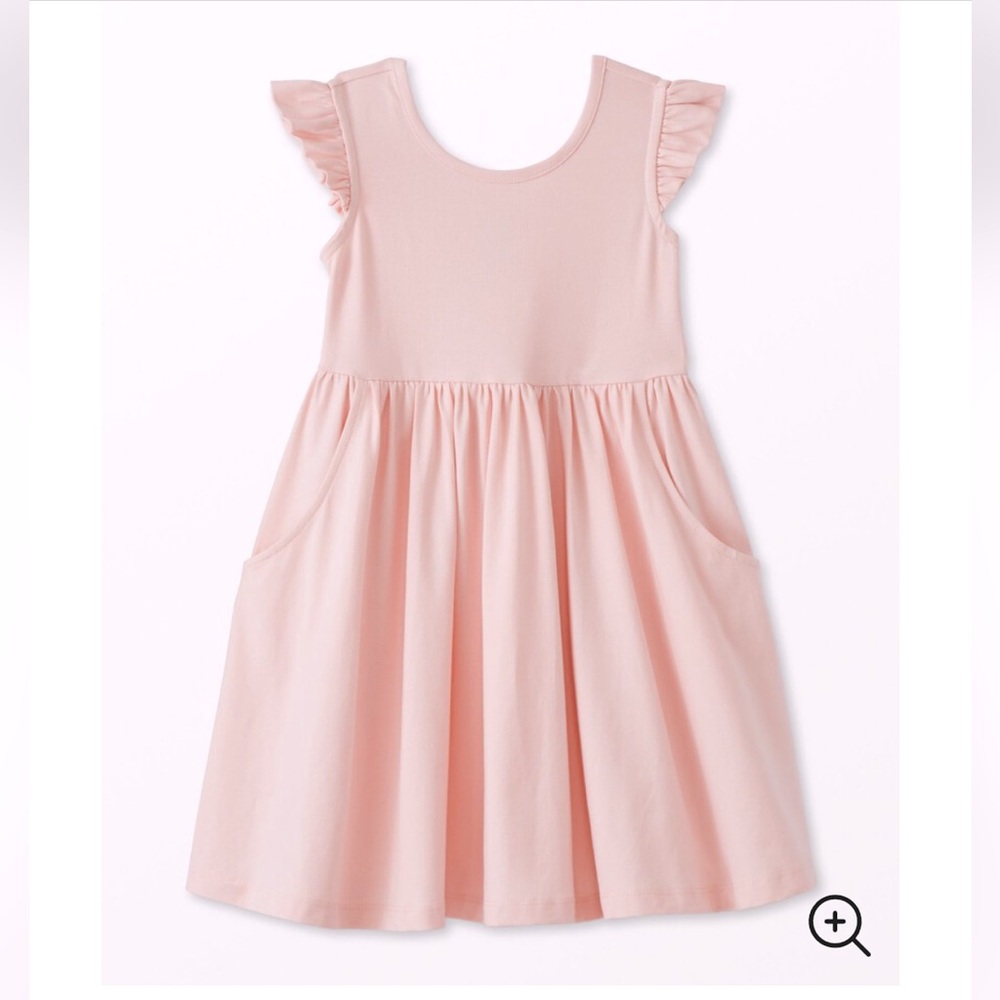 KIDS - Hanna Anderson Ruffle Skater Dress with Pockets Size 8